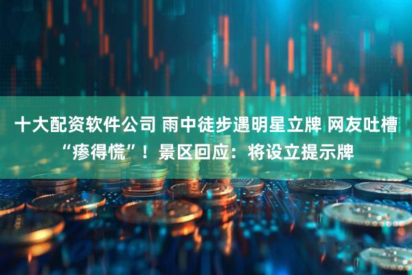 十大配资软件公司 雨中徒步遇明星立牌 网友吐槽“瘆得慌”！景区回应：将设立提示牌